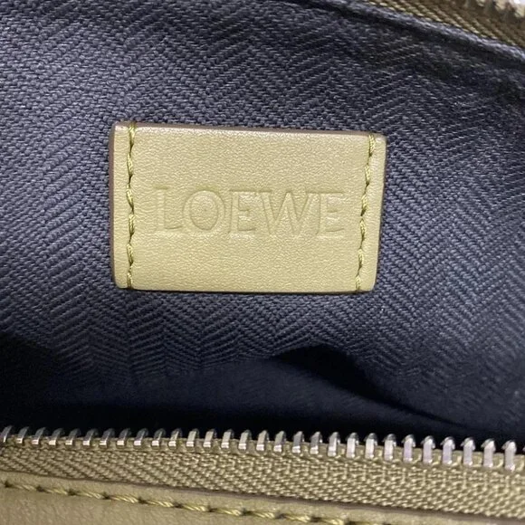 LOEWE Cubby Cross Body Bag Small - Khaki Cream Calf Skin Jacquard Shoulder Bag - Picture 14 of 14